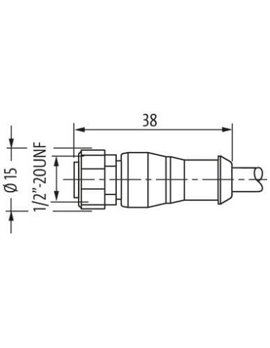 Złącze żeńskie M12 0° z kablem 3p. Podwójny wpust 7000-20111-6361000 | Przewody i Złącza | Eshop Dopak | Wszystko dla Przemysłu