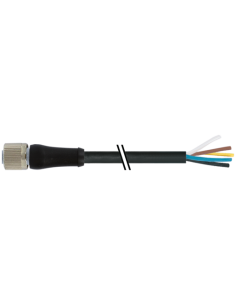 Konektor M12 Power Kod L. żeński, prosty z wolnymi kablami 7000-P4221-P040300 | Przewody i Złącza | Eshop Dopak | Wszystko dla P