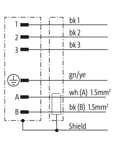 MQ15-X-Power z kablem 0° dla kabla 7000-P8301-P111000 | Przewody i Złącza | Eshop Dopak | Wszystko dla Przemysłu