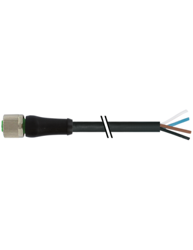 Złącze M12 Power S-kodowanie żeńskie 0° z kablem 7000-P6221-P060500 | Przewody i Złącza | Eshop Dopak | Wszystko dla Przemysłu