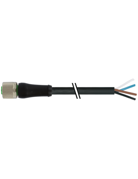 Złącze M12 Power S-kodowanie żeńskie 0° z kablem 7000-P6221-P060500 | Przewody i Złącza | Eshop Dopak | Wszystko dla Przemysłu