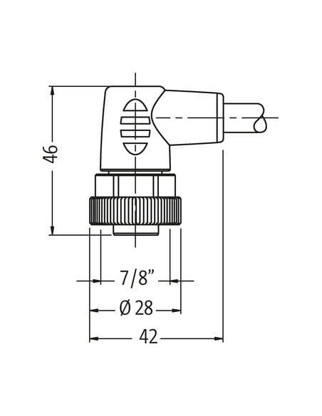 7/8" żeński 90° do przewodu 7000-78051-9650200 | Przewody i Złącza | Eshop Dopak | Wszystko dla Przemysłu