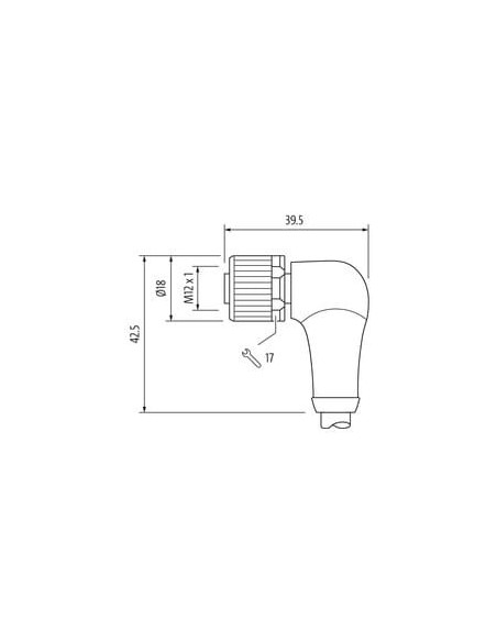 Złącze M12 Power S-kodowanie żeńskie 90° z kablem 7000-P6231-P060500 | Przewody i Złącza | Eshop Dopak | Wszystko dla Przemysłu