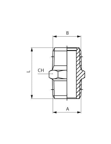 Nypel redukcyjny gwintowany BSPT R 1/2 GZ - NPT 1/2 GZ, mosiądz niklowany | Hydraulika | Eshop Dopak | Wszystko dla Przemysłu