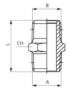 Nypel redukcyjny gwintowany BSPT R 1/4 GZ - NPT 1/4 GZ, mosiądz niklowany | Hydraulika | Eshop Dopak | Wszystko dla Przemysłu 2