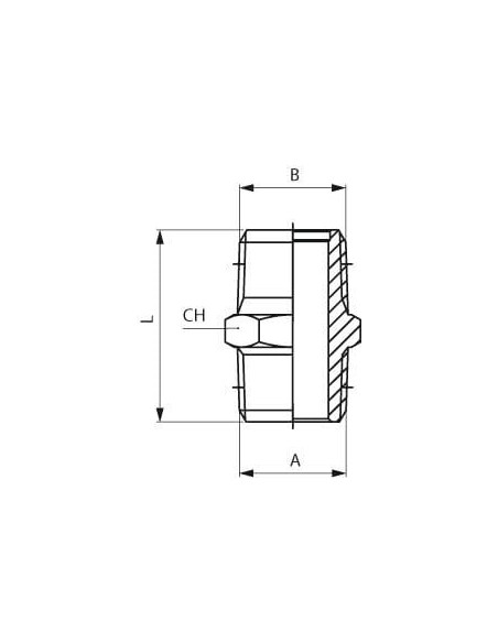 Nypel redukcyjny gwintowany BSPT R 1/8 GZ - NPT 1/8 GZ, mosiądz niklowany | Hydraulika | Eshop Dopak | Wszystko dla Przemysłu