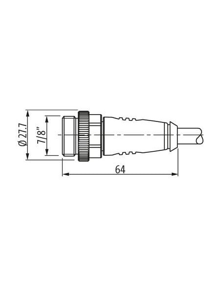 7/8""męski 0° na kabel 7000-78421-9613000 | Przewody i Złącza | Eshop Dopak | Wszystko dla Przemysłu