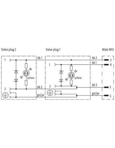 M12 męski 0° kabel / MSUD podwójny zawór format A 18mm 7000-41611-6270200 | Przewody i Złącza | Eshop Dopak | Wszystko dla Przem