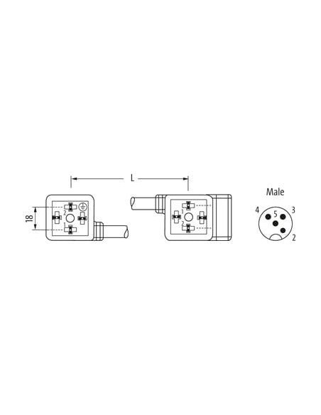 M12 męski 0° kabel / MSUD podwójny zawór format A 18mm 7000-41611-6270100 | Przewody i Złącza | Eshop Dopak | Wszystko dla Przem