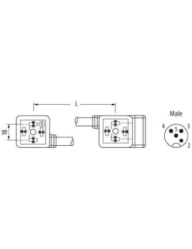 M12 męski 0° kabel / MSUD podwójny zawór format A 18mm 7000-41591-6370200 | Przewody i Złącza | Eshop Dopak | Wszystko dla Przem