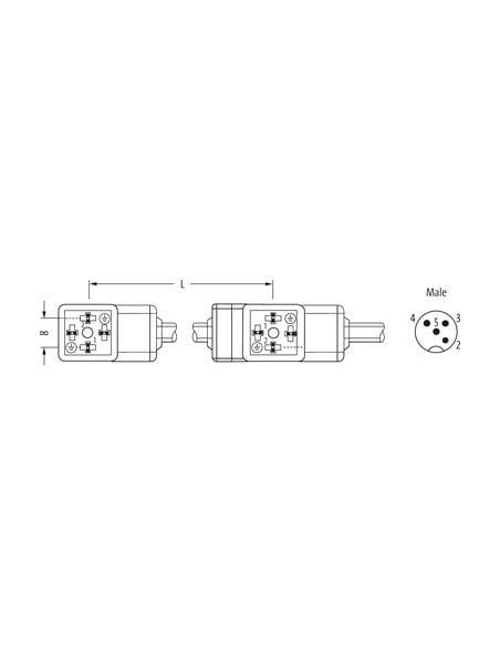 Wtyczka odprowadzająca M12 męskie 0° / MSUD format C 8mm 7000-42932-6270150 | Przewody i Złącza | Eshop Dopak | Wszystko dla Prz