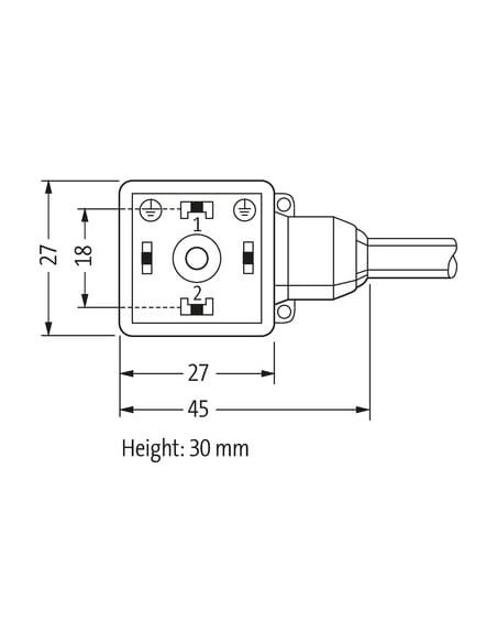 Konektor zaworowy MSUD, typ A 18mm - M12 męski, prosty 7000-40881-6360200 | Przewody i Złącza | Eshop Dopak | Wszystko dla Przem