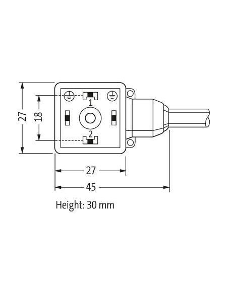 Konektor zaworowy MSUD typ A 18mm - M12 męski, prosty 7000-40881-6360030 | Przewody i Złącza | Eshop Dopak | Wszystko dla Przemy