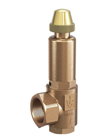 Zawór bezpieczeństwa kątowy do pary 7 bar DN15 G 1/2 GW - G 1/2 GW, do 225°C, brąz | Pneumatyka | Eshop Dopak | Wszystko dla Prz