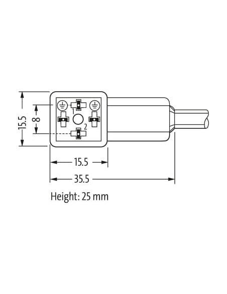 Konektor zaworowy MSUD typ C 8mm - M12 męski, kątowy 7000-41101-6360100 | Przewody i Złącza | Eshop Dopak | Wszystko dla Przemys