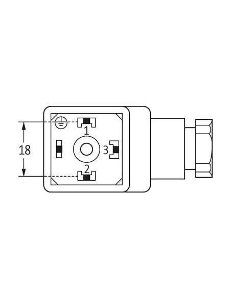 Wtyczka zaworowa SVS Eco, typ A 18mm, skręcana 7000-29405-0000000 | Przewody i Złącza | Eshop Dopak | Wszystko dla Przemysłu