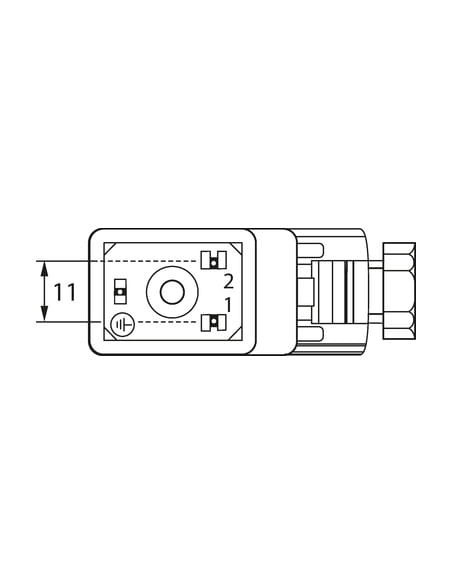 Wtyczka zaworowa typu BI 11mm 7000-29801-0000000 | Przewody i Złącza | Eshop Dopak | Wszystko dla Przemysłu