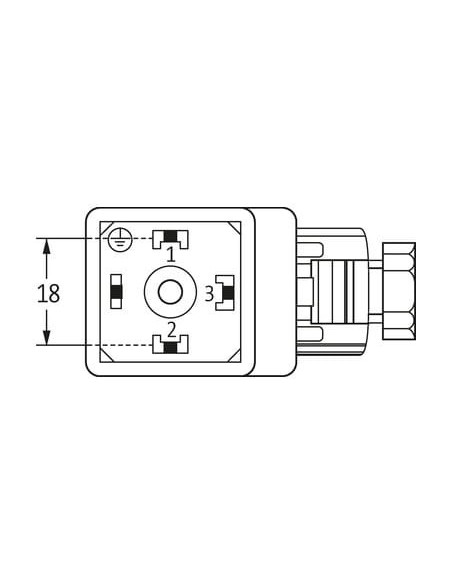 Wtyczka zaworowa SVS typ A 18mm, 2xLED, 24VAC/DC 7000-29441-0000000 | Przewody i Złącza | Eshop Dopak | Wszystko dla Przemysłu