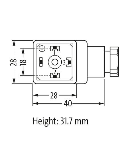 Wtyczka zaworowa SVS-Eco, typ A 18mm M20x1,5 7000-29415-0000000 | Przewody i Złącza | Eshop Dopak | Wszystko dla Przemysłu
