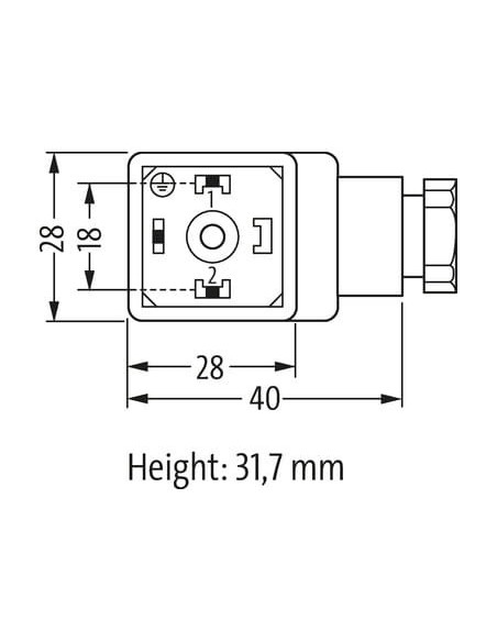 Wtyczka zaworowa SVS Eco, typ A 18mm, LED VDR, 230VAC/DC 7000-29165-0000000 | Przewody i Złącza | Eshop Dopak | Wszystko dla Prz
