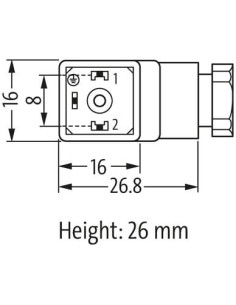 Wtyczka zaworowa SVS Eco typ C 8mm 230V M16x1,5 7000-30055-0000000 | Przewody i Złącza | Eshop Dopak | Wszystko dla Przemysłu 2