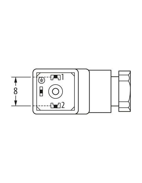 Wtyczka zaworowa SVS Eco typ C 8mm 230V M16x1,5 7000-30055-0000000 | Przewody i Złącza | Eshop Dopak | Wszystko dla Przemysłu