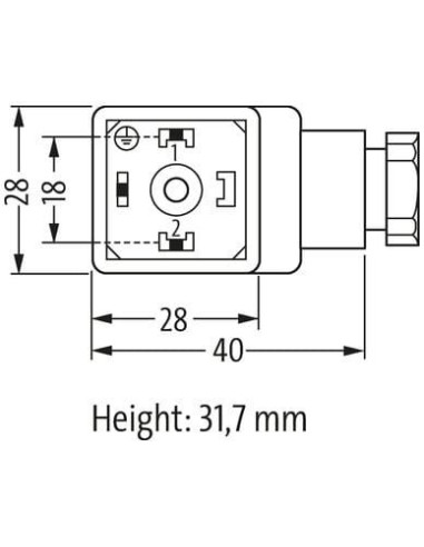 Wtyczka zaworowa SVS Eco typ A 18mm LED   VDR, 110VAC/DC 7000-29085-0000000 | Przewody i Złącza | Eshop Dopak | Wszystko dla Prz