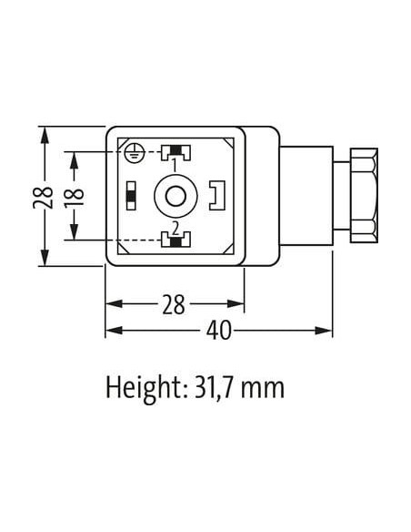 Wtyczka zaworowa SVS Eco typ A 18mm LED   VDR, 110VAC/DC 7000-29085-0000000 | Przewody i Złącza | Eshop Dopak | Wszystko dla Prz