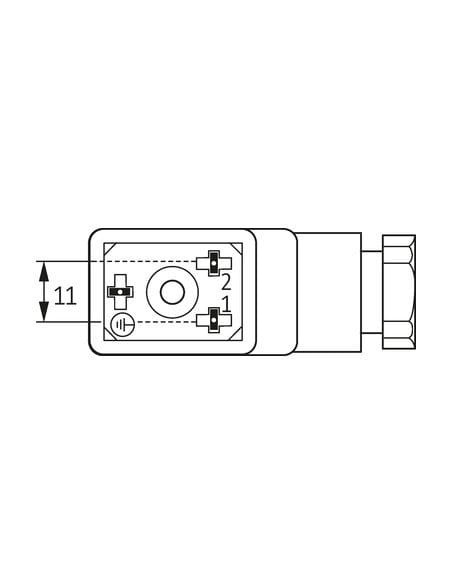 Wtyczka zaworowa SVS Eco typ BI 11mm, LED VDR, 230VAC/DC 7000-29925-0000000 | Przewody i Złącza | Eshop Dopak | Wszystko dla Prz