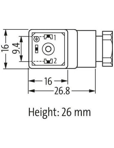 Wtyczka zaworowa SVS Eco typ CI 9,4mm 250V M16x1,5 7000-30155-0000000 | Przewody i Złącza | Eshop Dopak | Wszystko dla Przemysłu