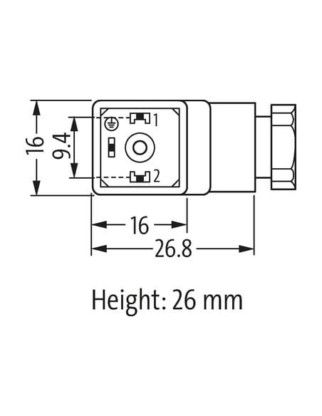 Wtyczka zaworowa SVS Eco typ CI 9,4mm 250V M16x1,5 7000-30155-0000000 | Przewody i Złącza | Eshop Dopak | Wszystko dla Przemysłu