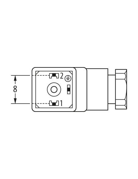 Wtyczka zaworowa SVS Eco typ C 8mm 7000-30125-0000000 | Przewody i Złącza | Eshop Dopak | Wszystko dla Przemysłu