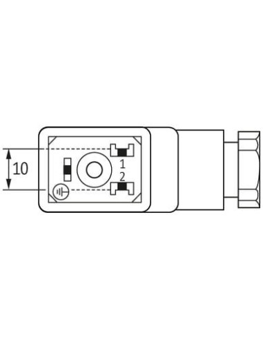 Wtyczka zaworowa SVS Eco typ B 10mm, LED VDR, 230VAC/DC 7000-29685-0000000 | Przewody i Złącza | Eshop Dopak | Wszystko dla Prze