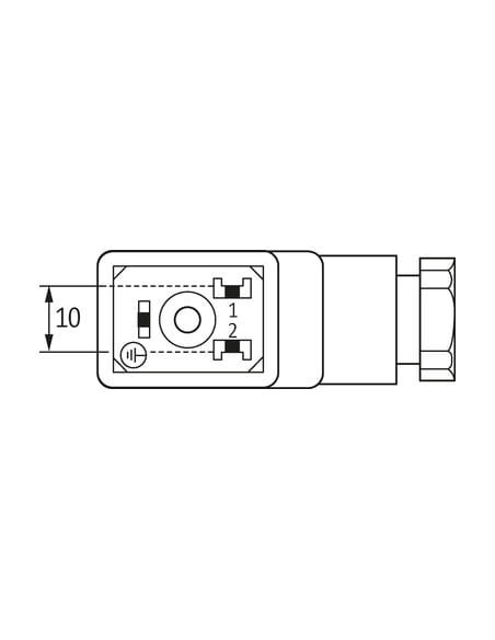 Wtyczka zaworowa SVS Eco typ B 10mm, LED VDR, 230VAC/DC 7000-29685-0000000 | Przewody i Złącza | Eshop Dopak | Wszystko dla Prze