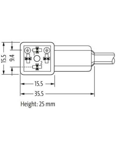 Konektor zaworowy MSUD typ CI 9,4mm do kabla wełnianego 7000-94021-2160300 | Przewody i Złącza | Eshop Dopak | Wszystko dla Prze