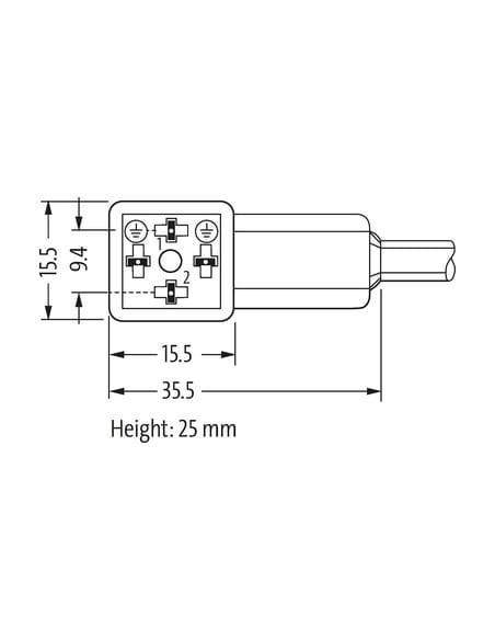 Konektor zaworowy MSUD typ CI 9,4mm do kabla wełnianego 7000-94021-2160300 | Przewody i Złącza | Eshop Dopak | Wszystko dla Prze
