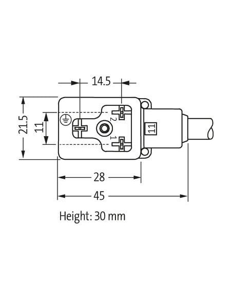 Konektor zaworowy MSUD BI 11mm do kabla wełnianego 7000-11081-6161000 | Przewody i Złącza | Eshop Dopak | Wszystko dla Przemysłu