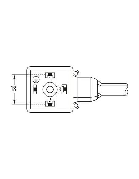 Konektor zaworowy MSUD typ A 18mm na kabel wolny 7000-18141-6280500 | Przewody i Złącza | Eshop Dopak | Wszystko dla Przemysłu