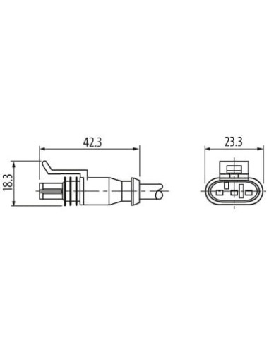 Konektor zaworowy SuperSeal, żeński, z wolnymi kablami kablowymi 7072-73081-5130500 | Przewody i Złącza | Eshop Dopak | Wszystko