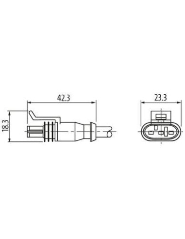 Konektor zaworowy SuperSeal, żeński, z wolnymi kablami kablowymi 7072-73081-5130300 | Przewody i Złącza | Eshop Dopak | Wszystko