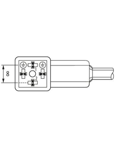 Konektor zaworowy MSUD typ C 8mm do wolnych kabli kablowych 7000-80021-6260300 | Przewody i Złącza | Eshop Dopak | Wszystko dla 