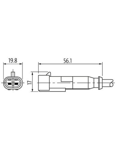 Konektor zworowy SuperSeal, męski, z wolnym kablem 7072-73301-5120150 | Przewody i Złącza | Eshop Dopak | Wszystko dla Przemysłu