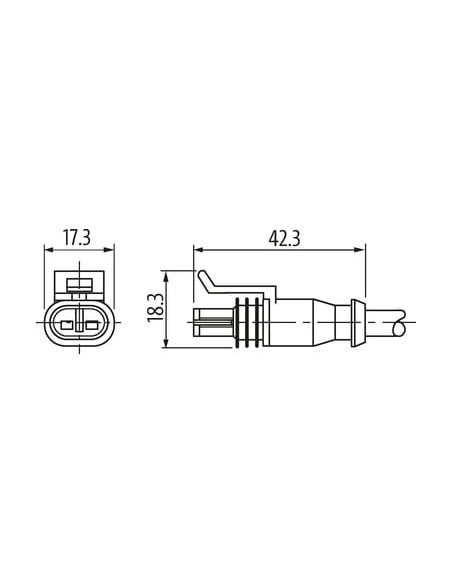 Konektor zaworowy SuperSeal, żeński, z wolnymi kablami kablowymi 7072-73001-5120300 | Przewody i Złącza | Eshop Dopak | Wszystko