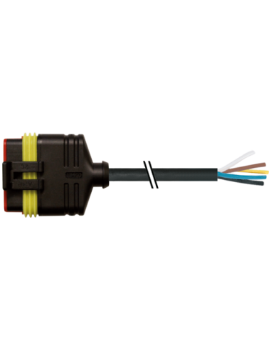 Konektor zaworowy SuperSeal, żeński, z wolnymi kablami kablowymi 7072-73221-5161000 | Przewody i Złącza | Eshop Dopak | Wszystko