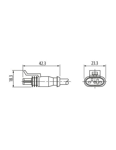 Konektor zaworowy SuperSeal, żeński, z wolnym kablem kablowym 7072-73081-5130150 | Przewody i Złącza | Eshop Dopak | Wszystko dl