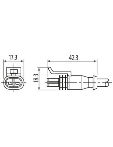 Konektor zaworowy SuperSeal, żeński, z wolnymi kablami kablowymi 7072-73003-5120600 | Przewody i Złącza | Eshop Dopak | Wszystko