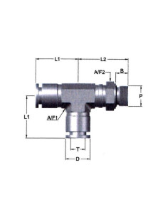 Trójnik wtykowy T G3/8 z, do węża 8, ES | Pneumatyka | Eshop Dopak | Wszystko dla Przemysłu 2