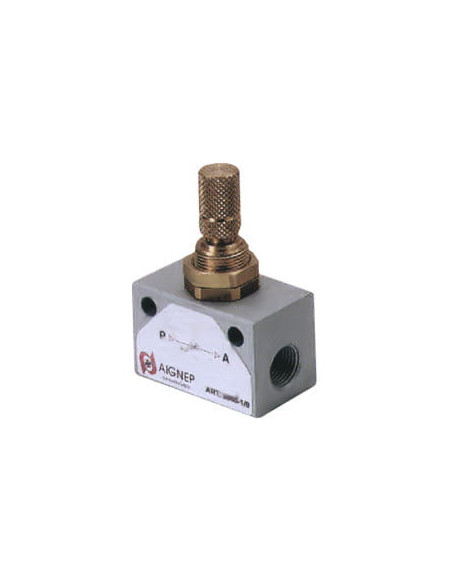 Zawór dławiący gwintowany typu kostka G 1/8 GW, aluminium | Hydraulika | Eshop Dopak | Wszystko dla Przemysłu