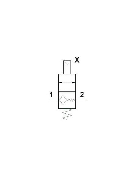 Zawór zwrotny pneumatyczny sterowany odcinający  G 1/8 GZ - G 1/8 GW | Hydraulika | Eshop Dopak | Wszystko dla Przemysłu