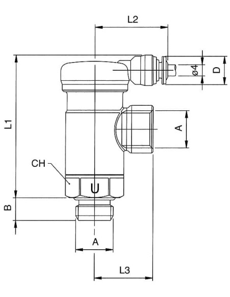 Zawór zwrotny pneumatyczny sterowany odcinający  G 3/8 GZ - G 3/8 GW | Hydraulika | Eshop Dopak | Wszystko dla Przemysłu